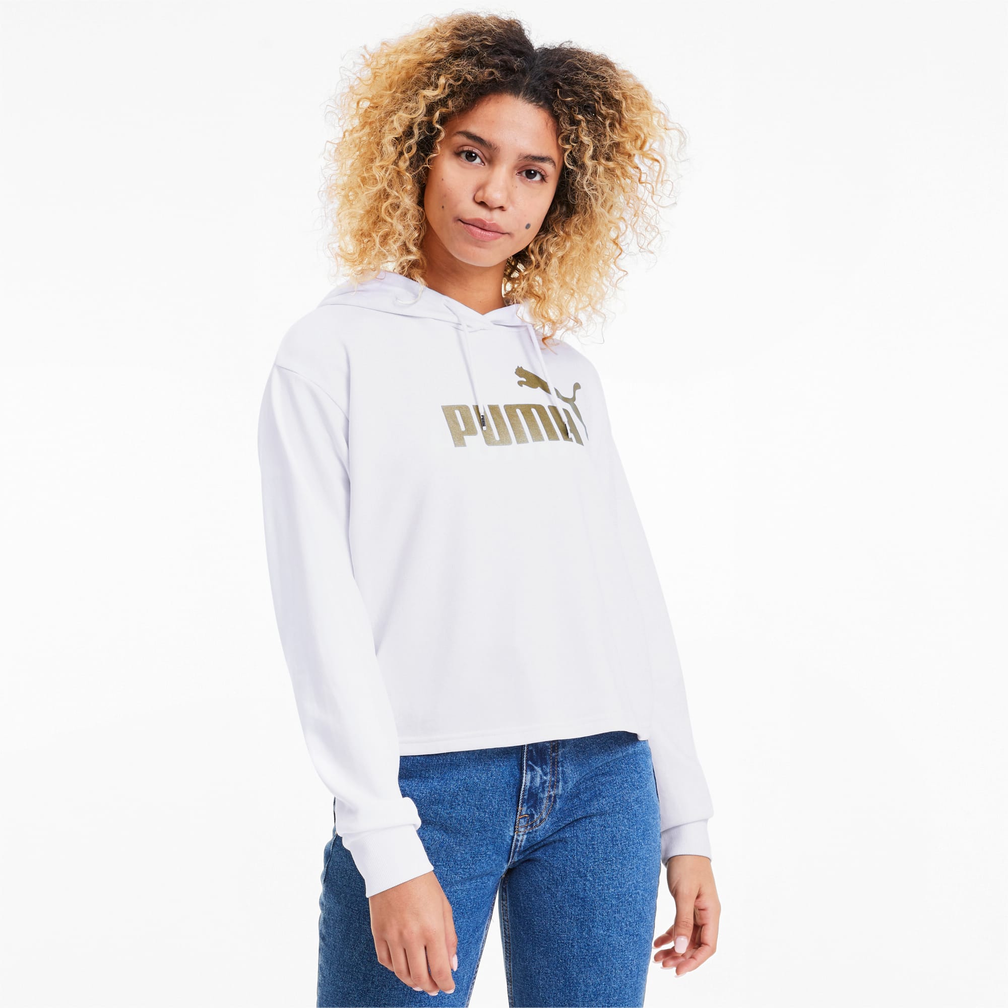Gold puma hoodie top